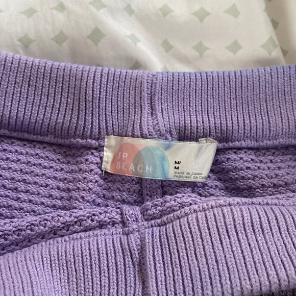 Free People Hailee Sweater Set in Lavender Purple Matching Two Piece Medium - Picture 7 of 7